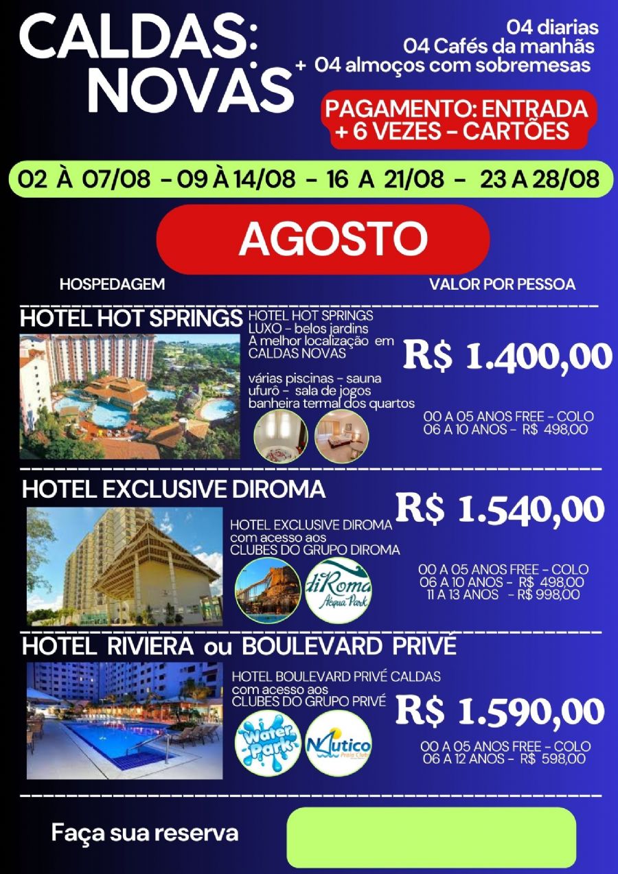 CALDAS NOVAS -  AGOSTO 